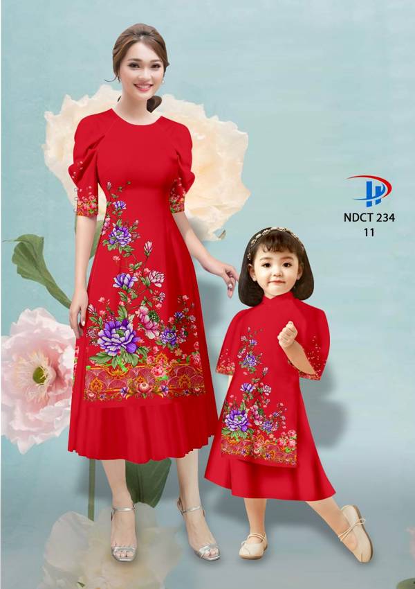 Vải Áo Dài Hoa In 3D AD NDCT234 14